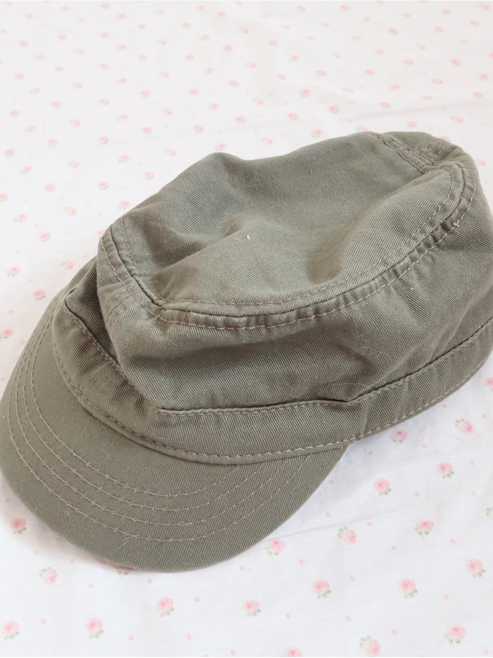 Olive Green Cotton Cadet Cap